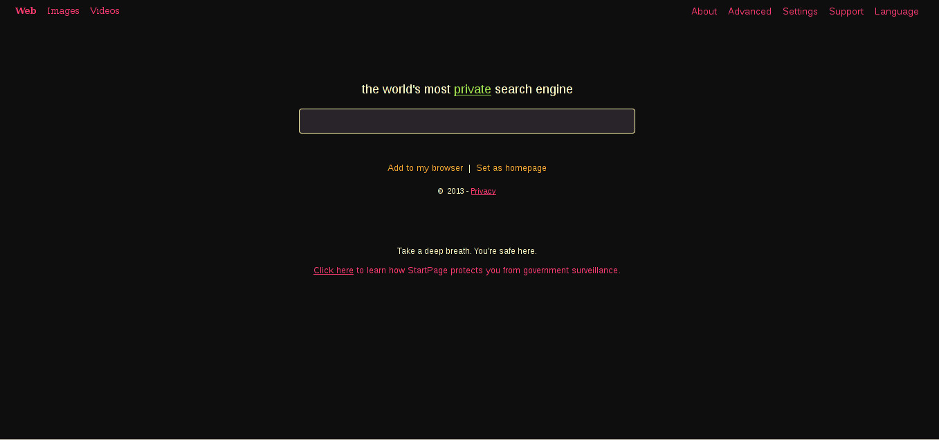 Minimal Monokai  ( startpage & ixquick )