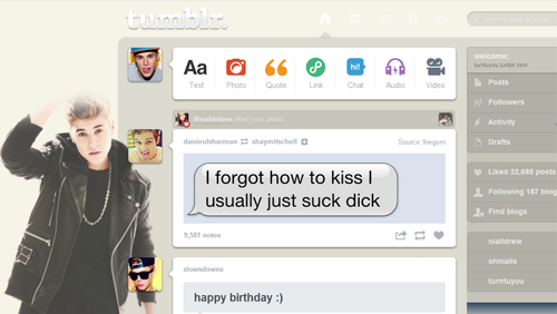 JUSTIN BIEBER DASHBOARD THEME TUMBLR #42