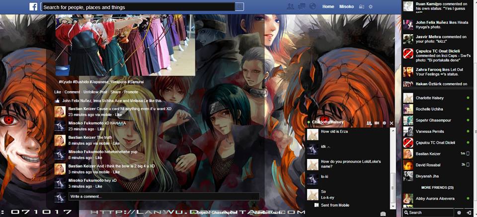 Naruto-akatsukis theme for facebook