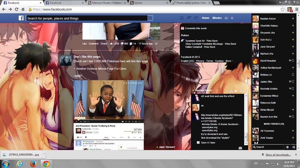 Menma-Hinata <3 theme facebook