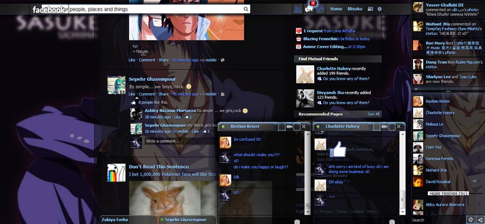 Sakuke Facebook theme