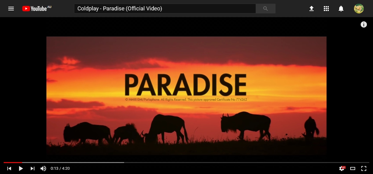 Youtube - immersive mode