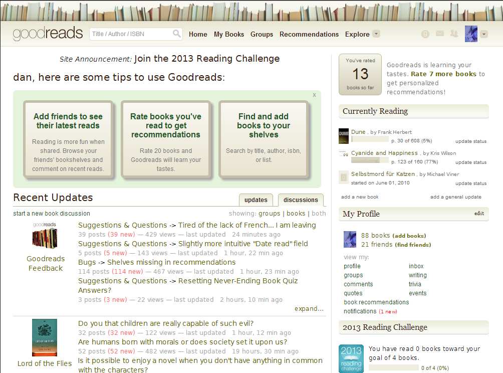 Goodreads sans serif