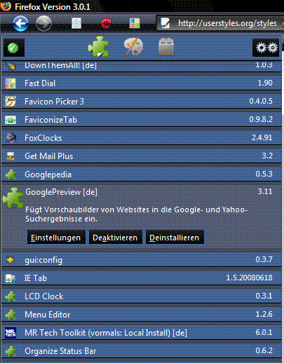 Firefox 3** - A.I.O.Sidebar Compact incl. "Pacman"