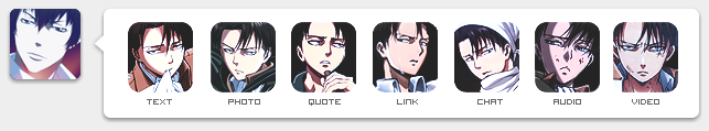 Levi/Rivaille Tumblr Dash Icons (color)