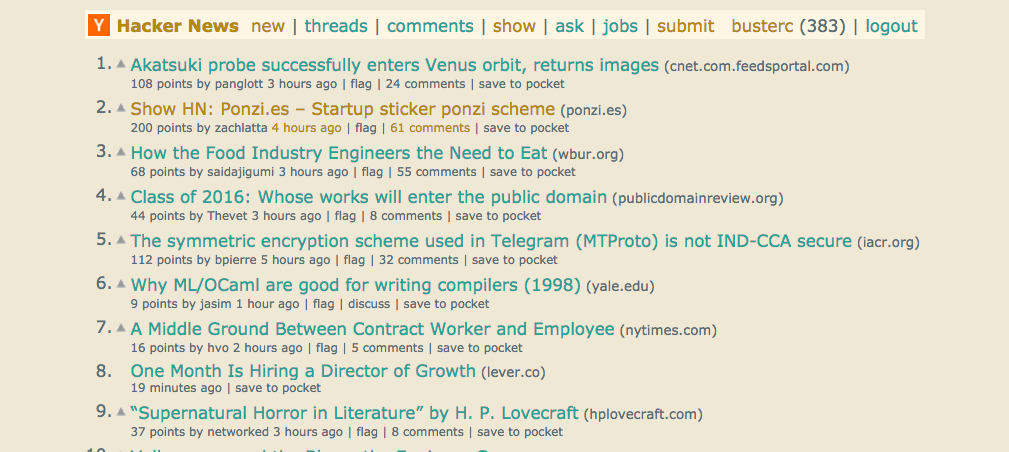 Light Hacker News - Solarized