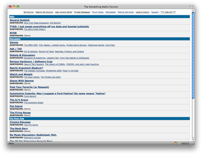 I fixed the forum, the SomethingAwful forum