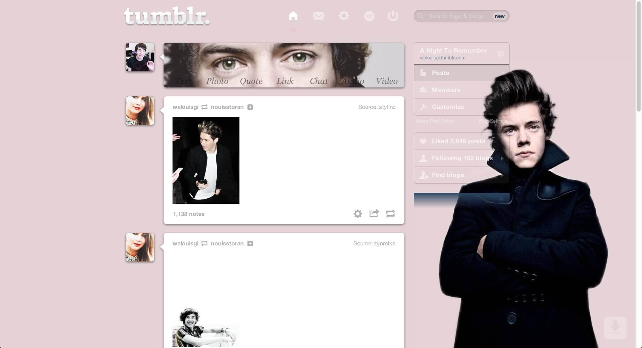 Harry Styles #3 Tumblr Dashboard | sweetenouis