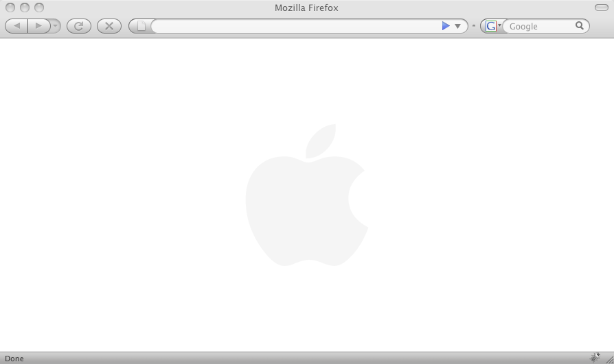 Add the Apple logo to about:blank
