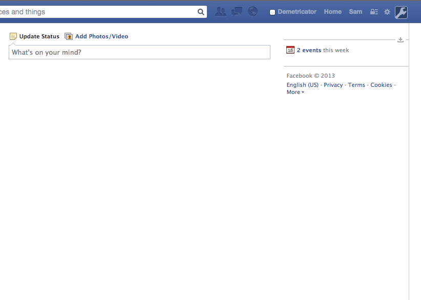 Facebook - Hide News Feed
