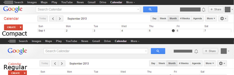 Compact Google Calendar