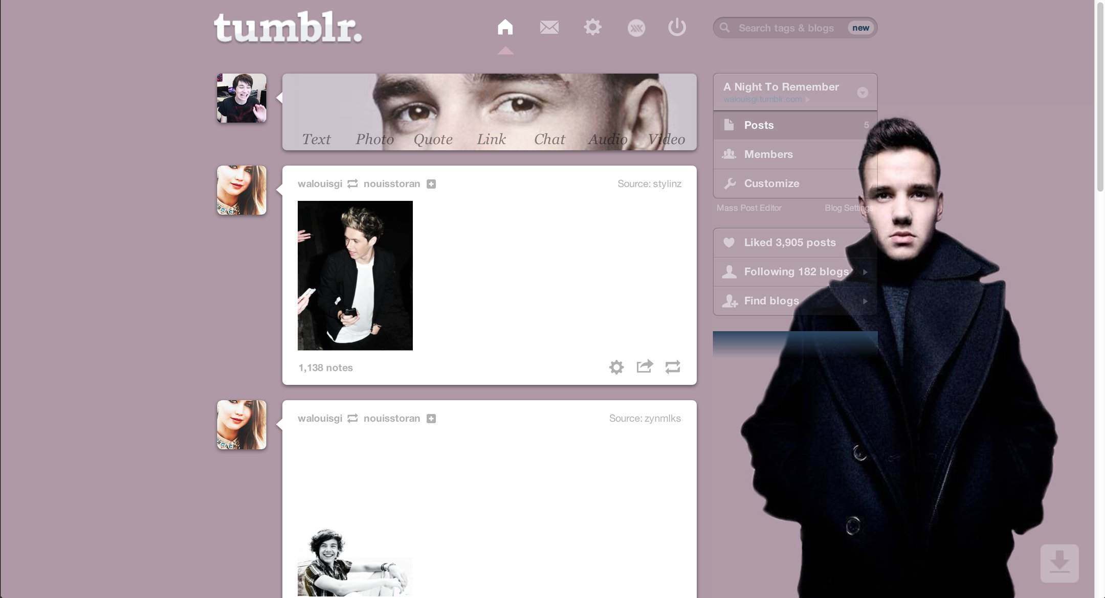 Liam Payne Tumblr Dashboard Theme GQ | sweetenouis
