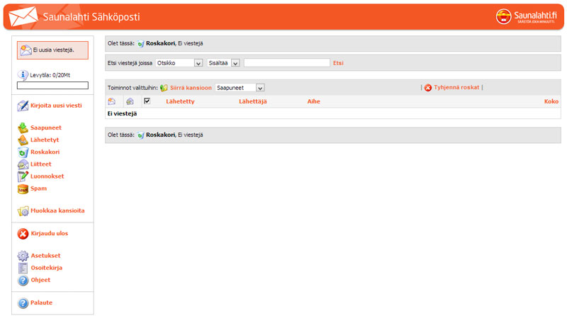 Saunalahti webmail