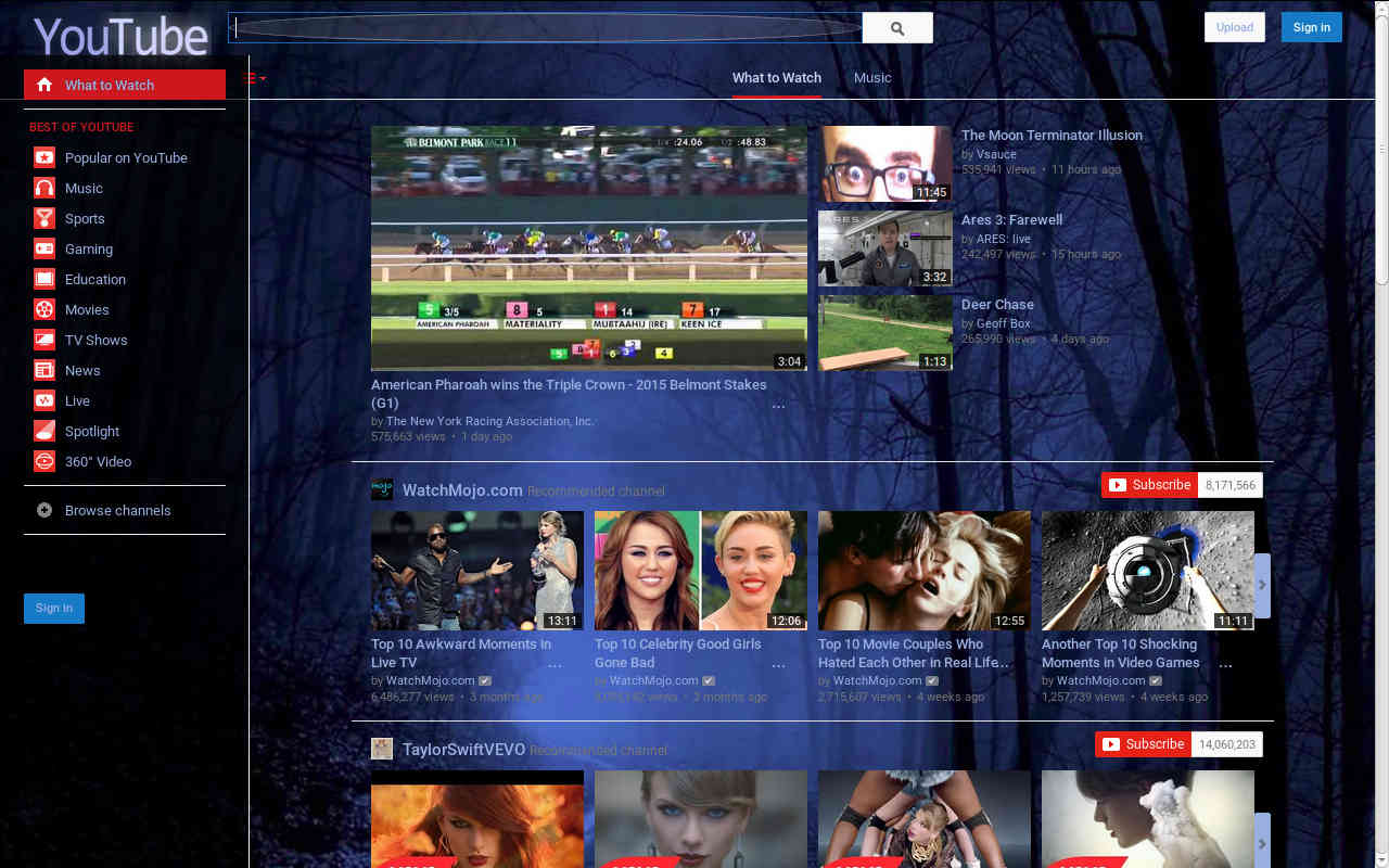 Dark blue mystery redesign 0.1 alpha [YouTube]