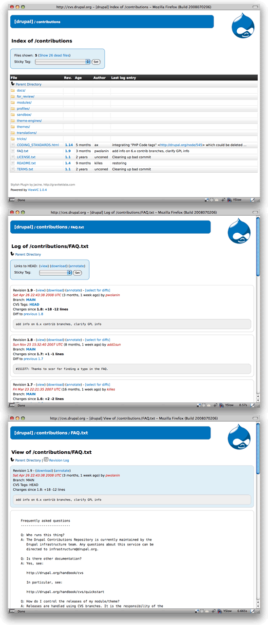Drupal CVS Repository