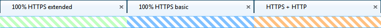 URL bar background based on site security