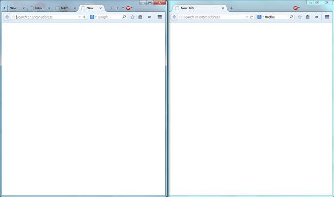 Firefox tab close button always display.