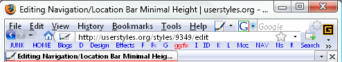 Navigation/Location Bar Minimal Height