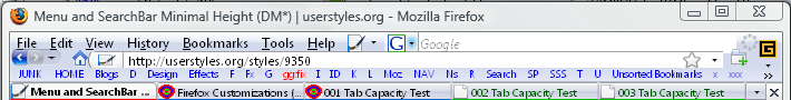 Menu and SearchBar  Minimal Height (DM*)