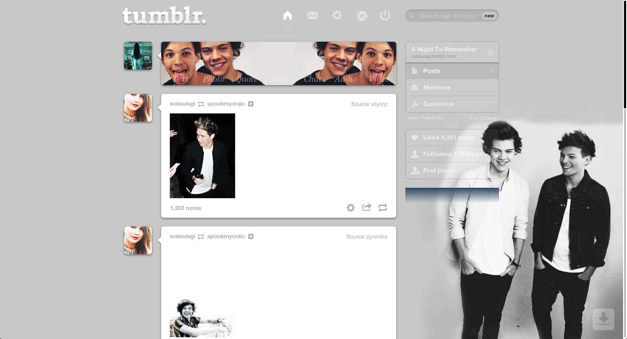 Larry Stylinson #2 Dashboard Theme | sweetenouis