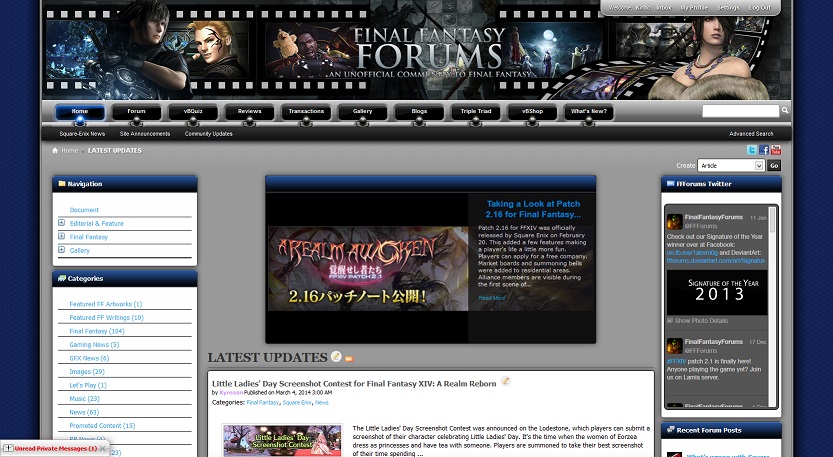 Final Fantasy Forums - Light Theme 2.1