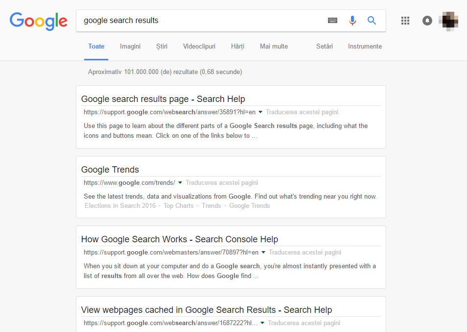 Center Google Search Results