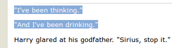 Fanfiction.net - Re-enable text selection