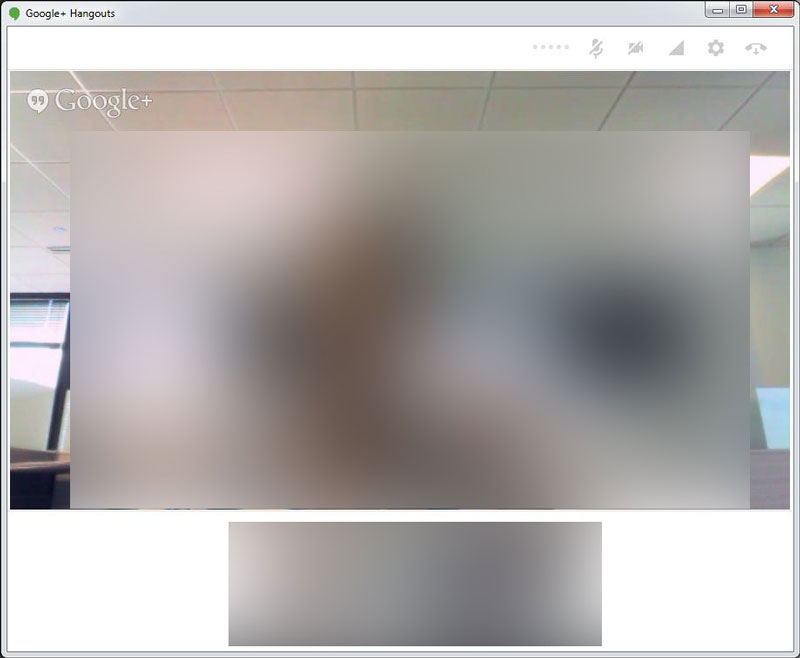 Google Hangouts Video Chat Wide