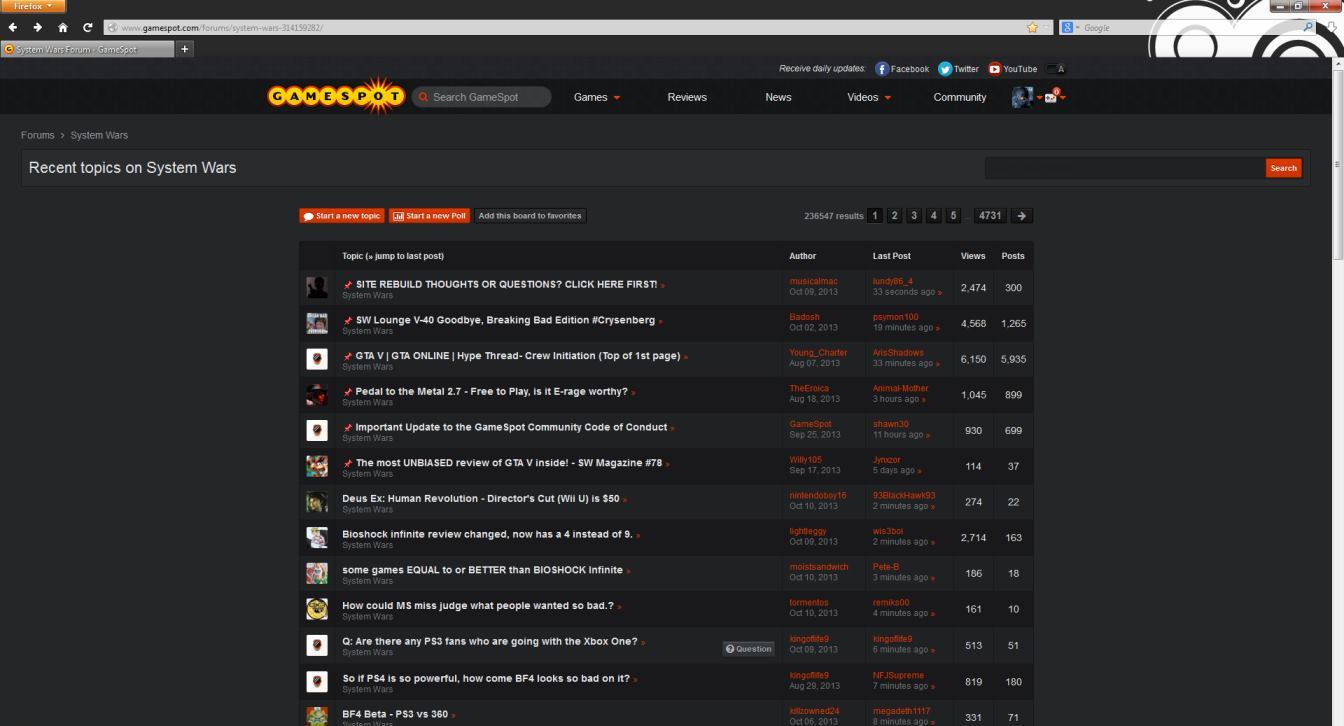 Center Gamespot Forums