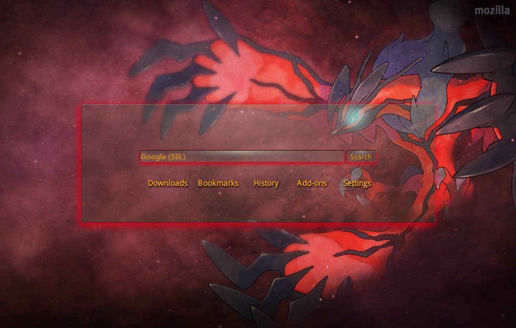 Yveltal Pokemon X Y About:home for Firefox