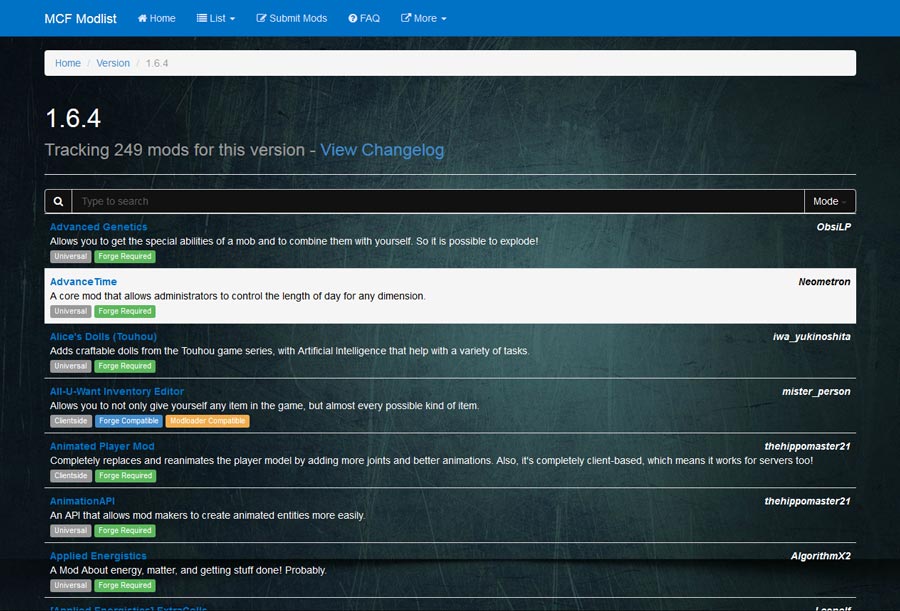 MCF Modlist Style