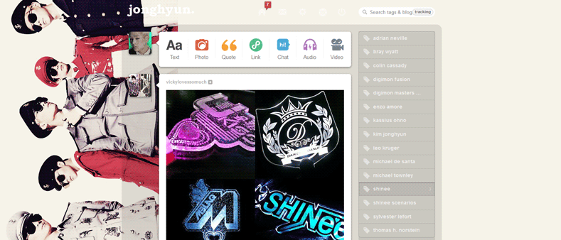SHINee "Everybody" Tumblr Dashboard