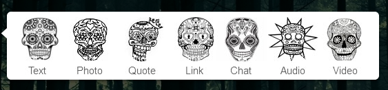 Tumblr Post Icons-Dia de Los Muertos Skulls
