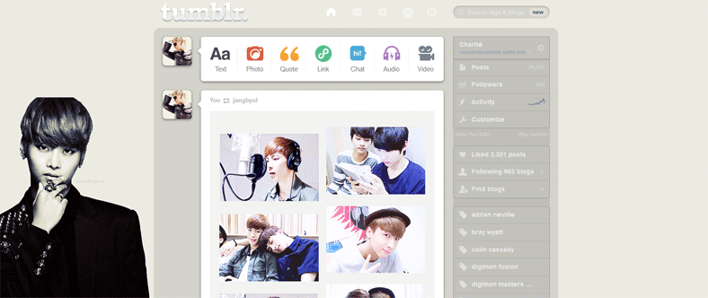 N (VIXX) Tumblr Dashboard