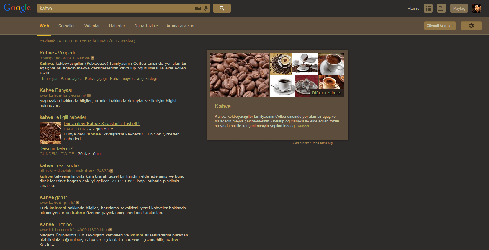 Google Turkish Coffee Style