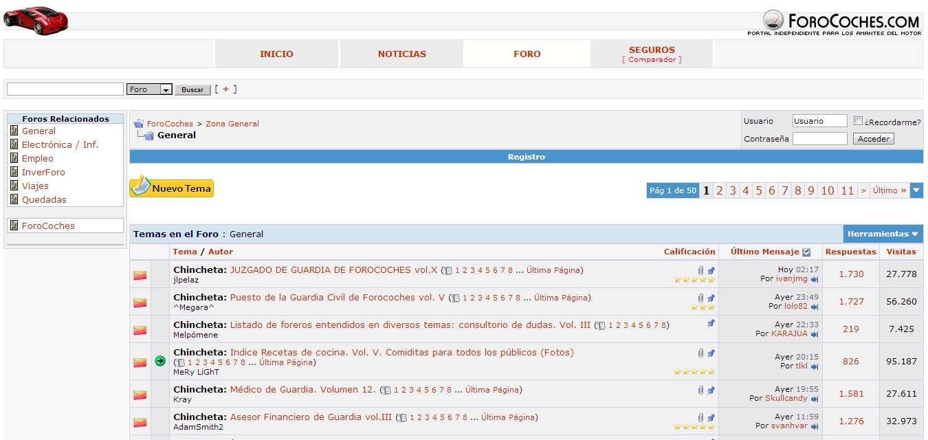 Nuevo diseño y botones de Forocoches