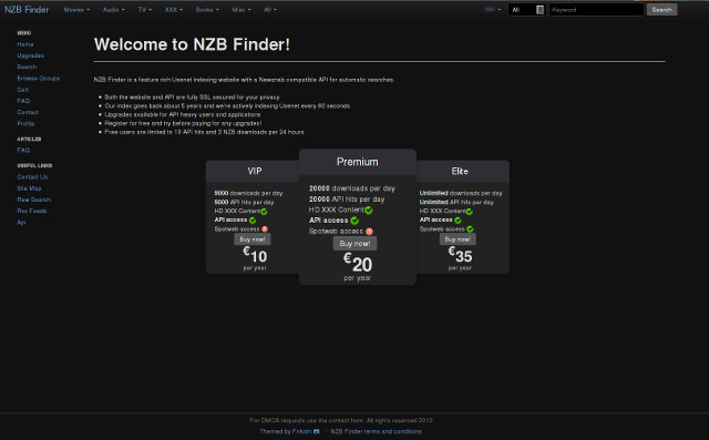 NZBFinder Darker