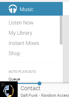 Google Play Music Blue accent