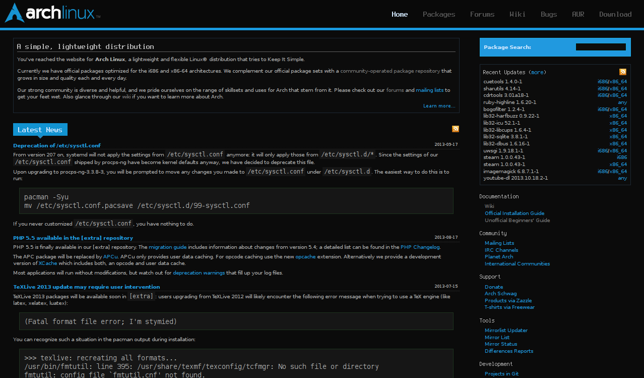 Arch Linux Dark Main 2013 (pdq)