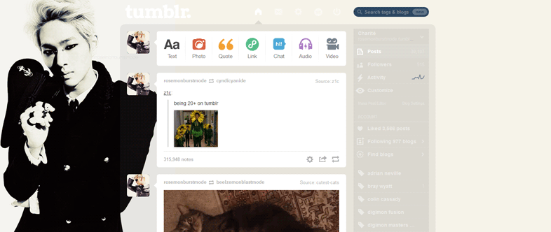 Onew (SHINee) Tumblr Dashboard (V2)