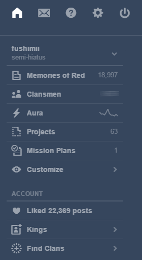 Tumblr Sidebar Controls: K Project