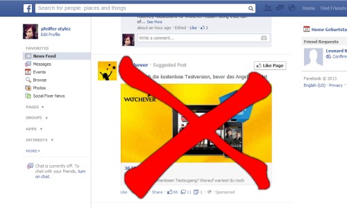 Facebook - hide "suggested posts" in newsfeed