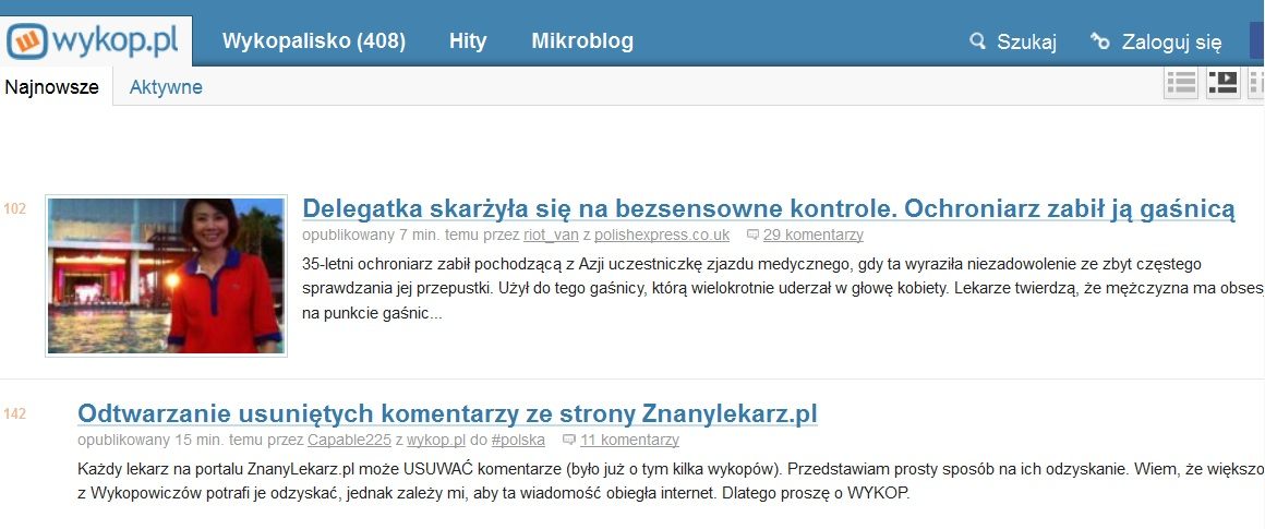 Wykop - minimalistic