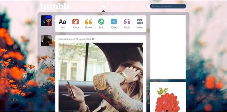 Orange Flowers Tumblr Dashboard BG