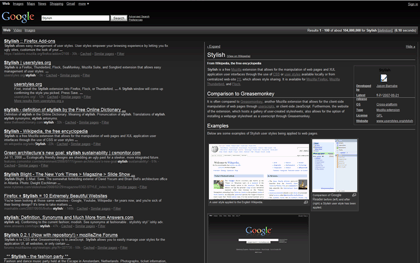 Googlepedia (dark gray redesign)
