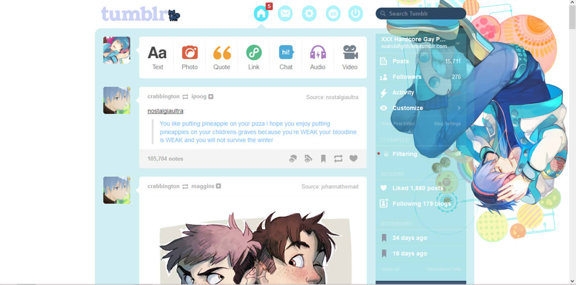 DRAMAtical Murder dmmd Aoba Tumblr Theme