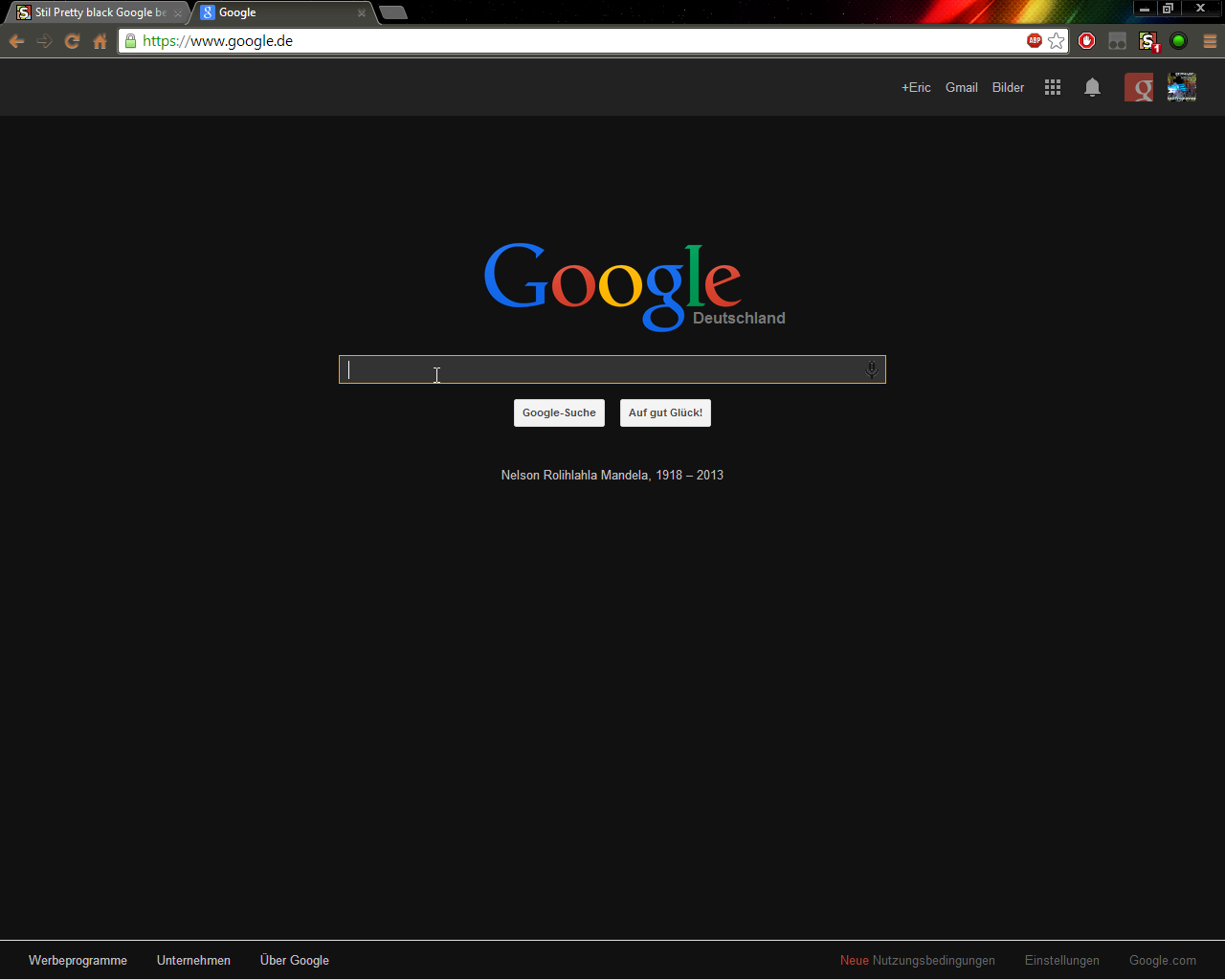 Pretty Black Google with simple colors