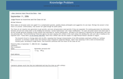 Knowledge Problem cleanup
