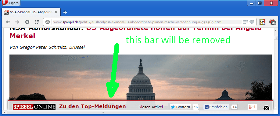 SPIEGEL ONLINE: No Social Media Footer Popup