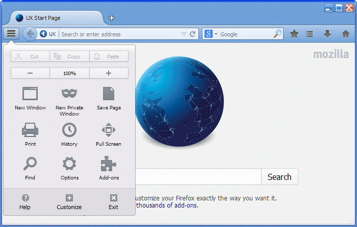 Australis Menu Button on the Left